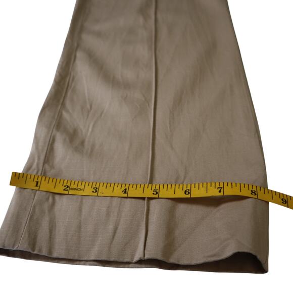 Banana Republic Womens Logan Trouser Pleated Crop Pants Size 6 Khaki Modal Blend - Picture 12 of 12